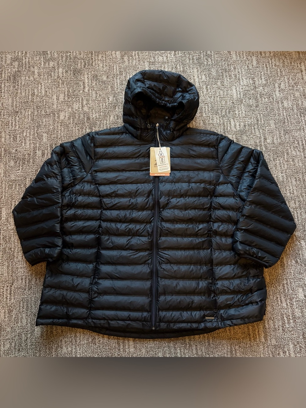 ZeroXposur men’s 3X hooded puffer coat black ultralight packable